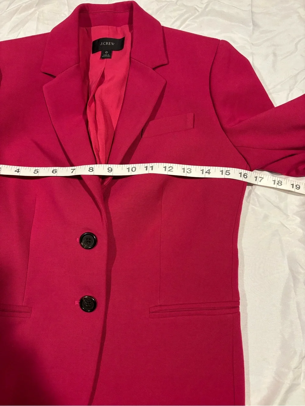 J. Crew Women's Bright Fuchsia Two-Button Blazer
